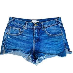 Free People Distressed Denim Shorts Size 28